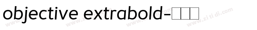 objective extrabold字体转换